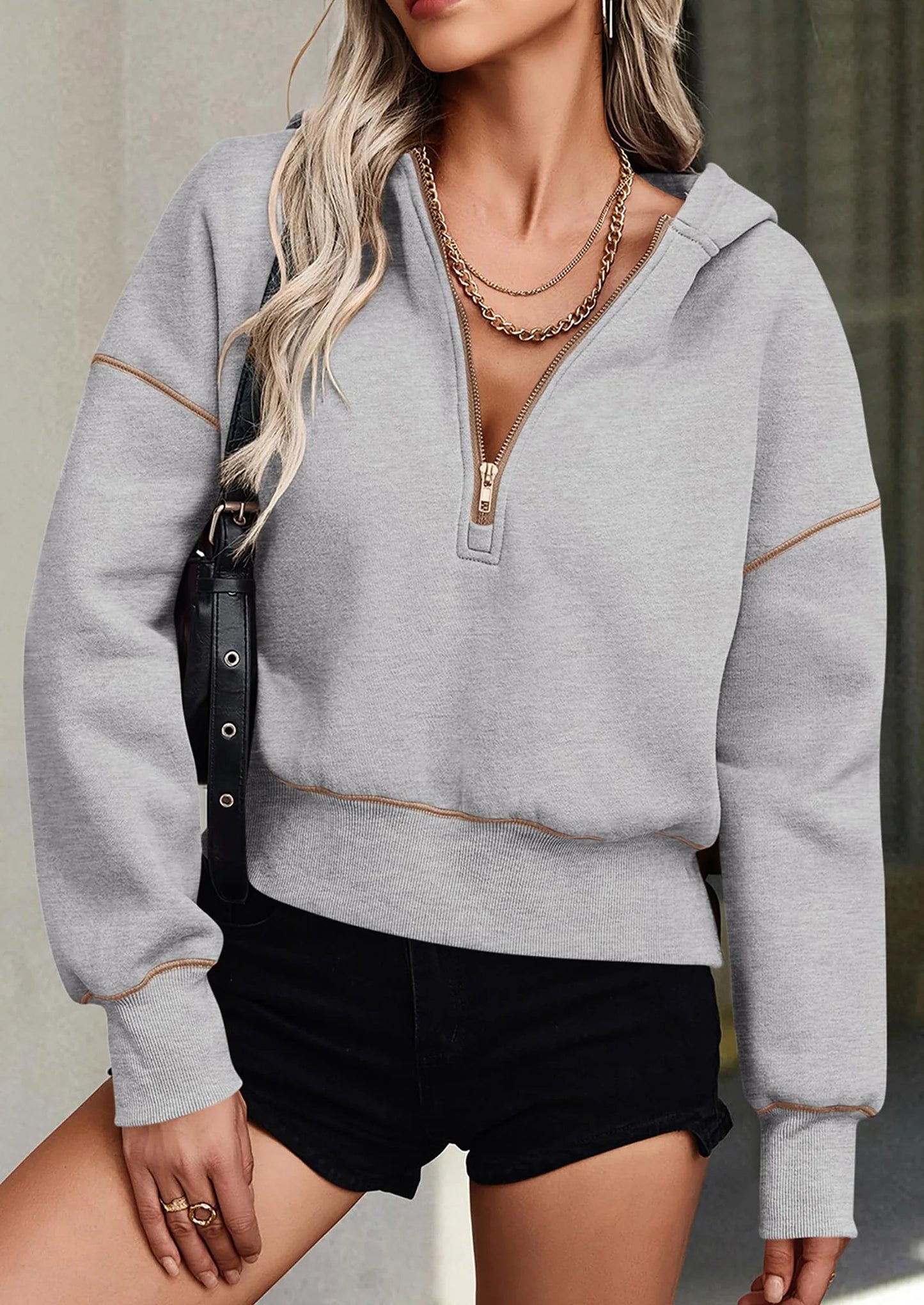 ⏰LAST DAY SAVE 59%💥Women's Fall/Winter Half Zip Hoodie Pullover