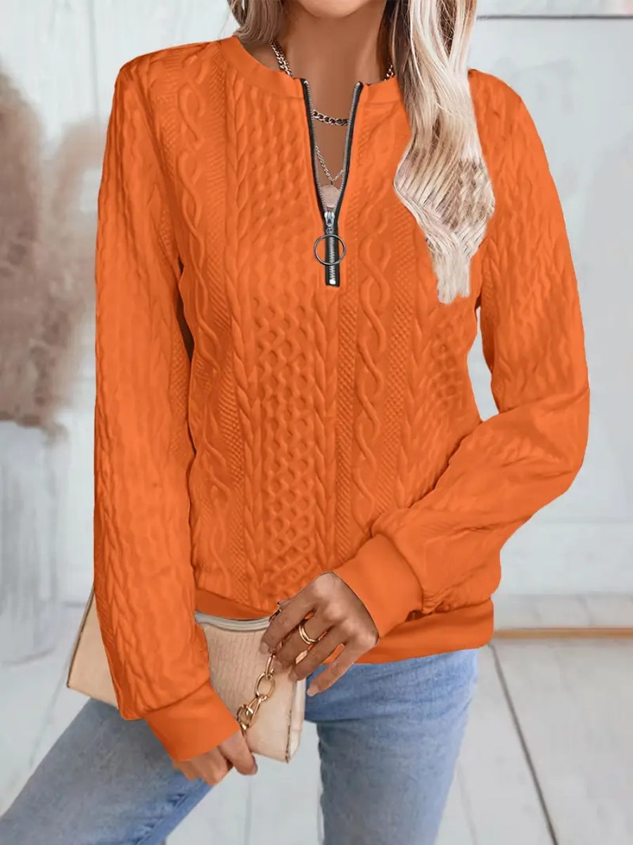 ✨Best-1 Sale Sweatshirt 2025✨Women's Elegant Snake Print Zip-Up Sweatshirt Long Sleeve Round Neck Casual Pullover