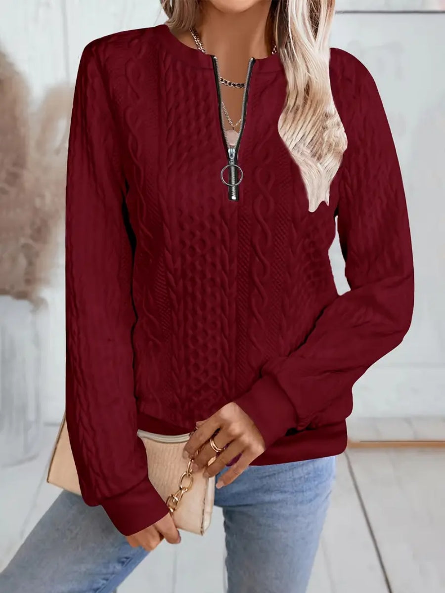 ✨Best-1 Sale Sweatshirt 2025✨Women's Elegant Snake Print Zip-Up Sweatshirt Long Sleeve Round Neck Casual Pullover
