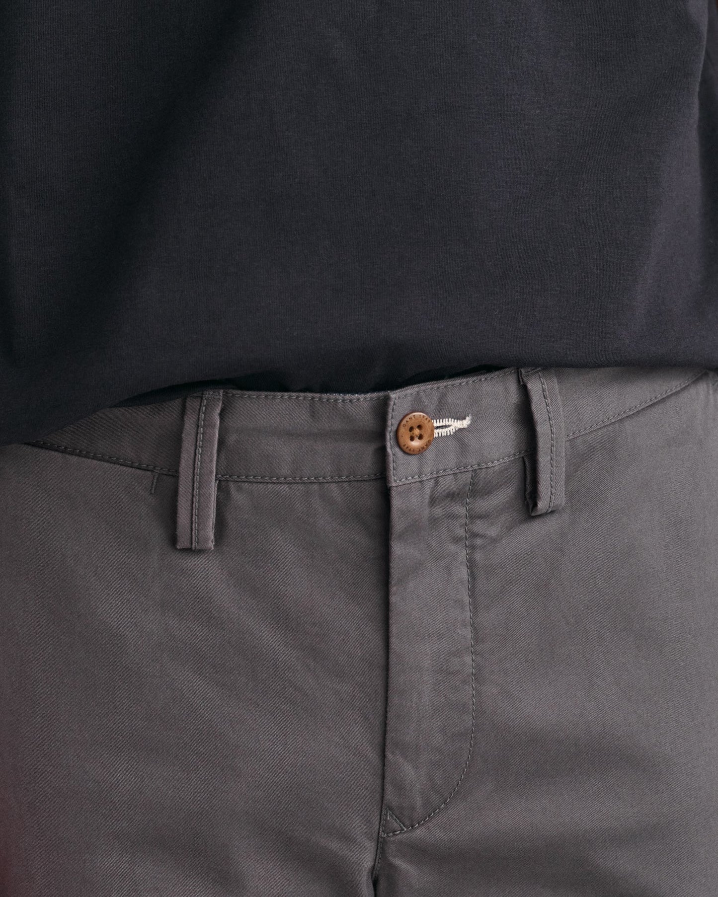 Chino slim en sergé pour homme - ANTRACITE 