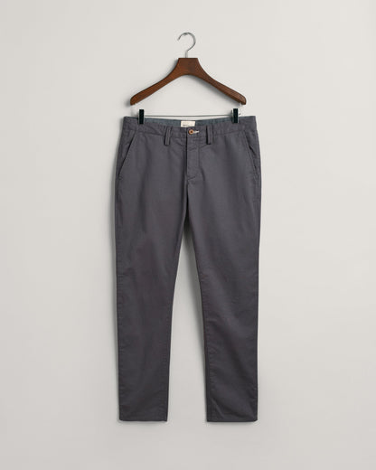 Chino slim en sergé pour homme - ANTRACITE 