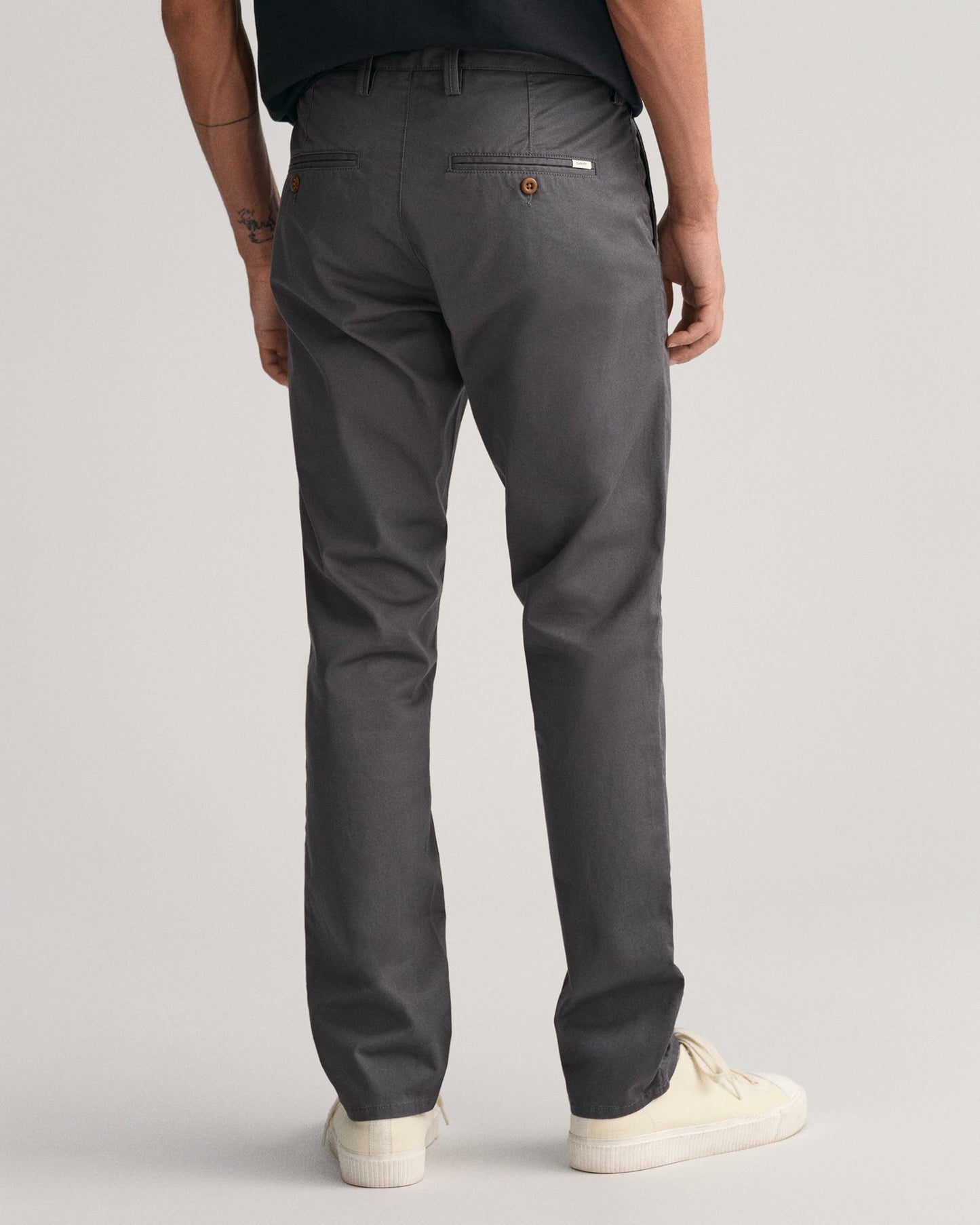 Chino slim en sergé pour homme - ANTRACITE 