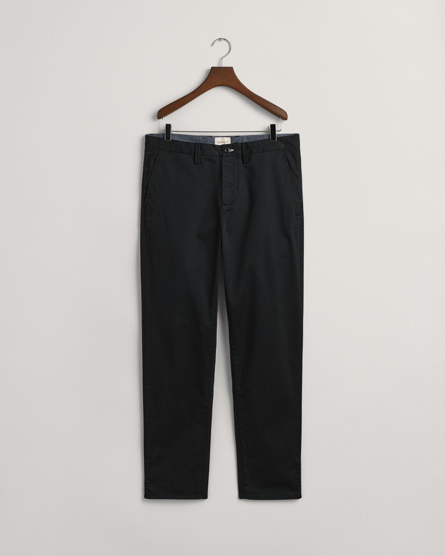 Pantalon chino en sergé coupe standard pour homme - NOIR 