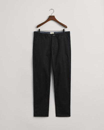 Pantalon chino en sergé coupe standard pour homme - NOIR 