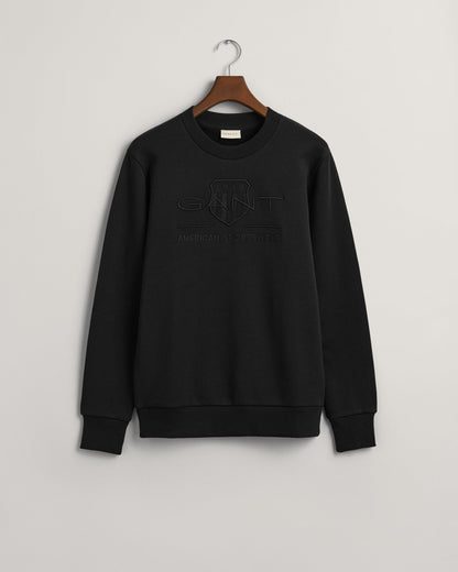 Sweat-shirt ras du cou Tonal Shield pour homme - NOIR 