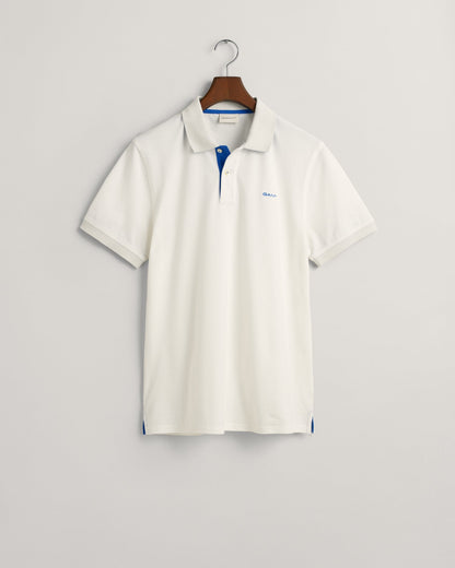 Polo Homme Piqué Contrasté - EGGSHELL 