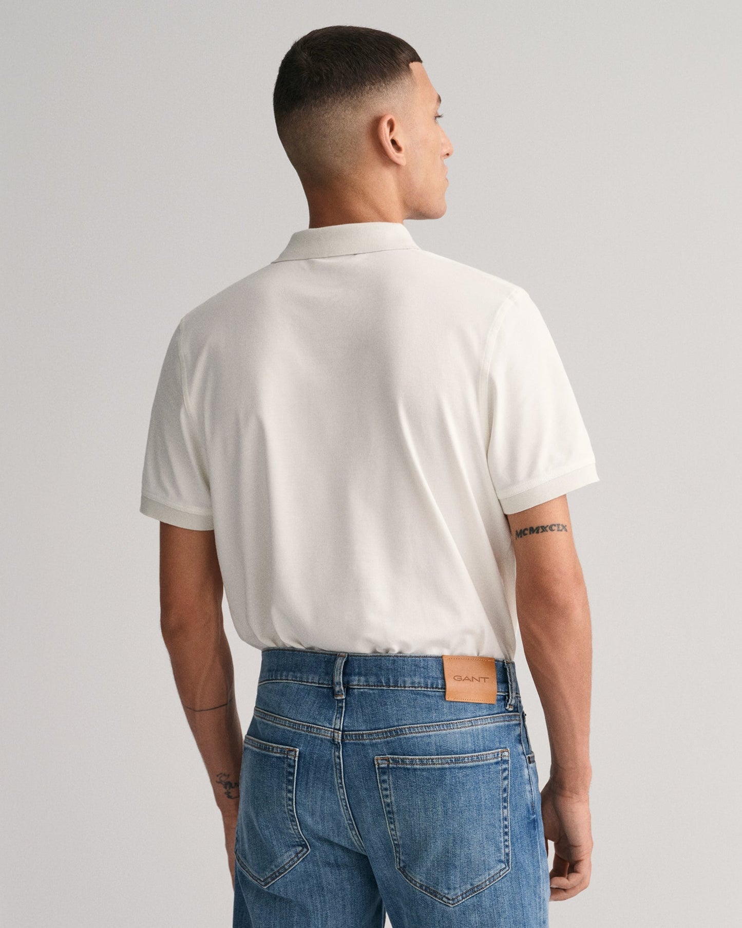 Polo Homme Piqué Contrasté - EGGSHELL 