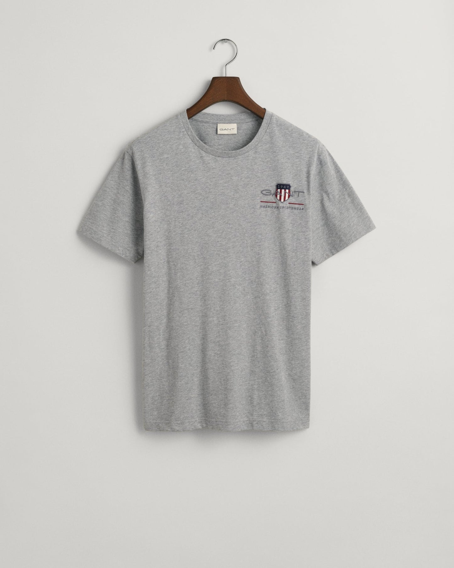 T-shirt brodé Archive Shield pour homme - Gris chiné 
