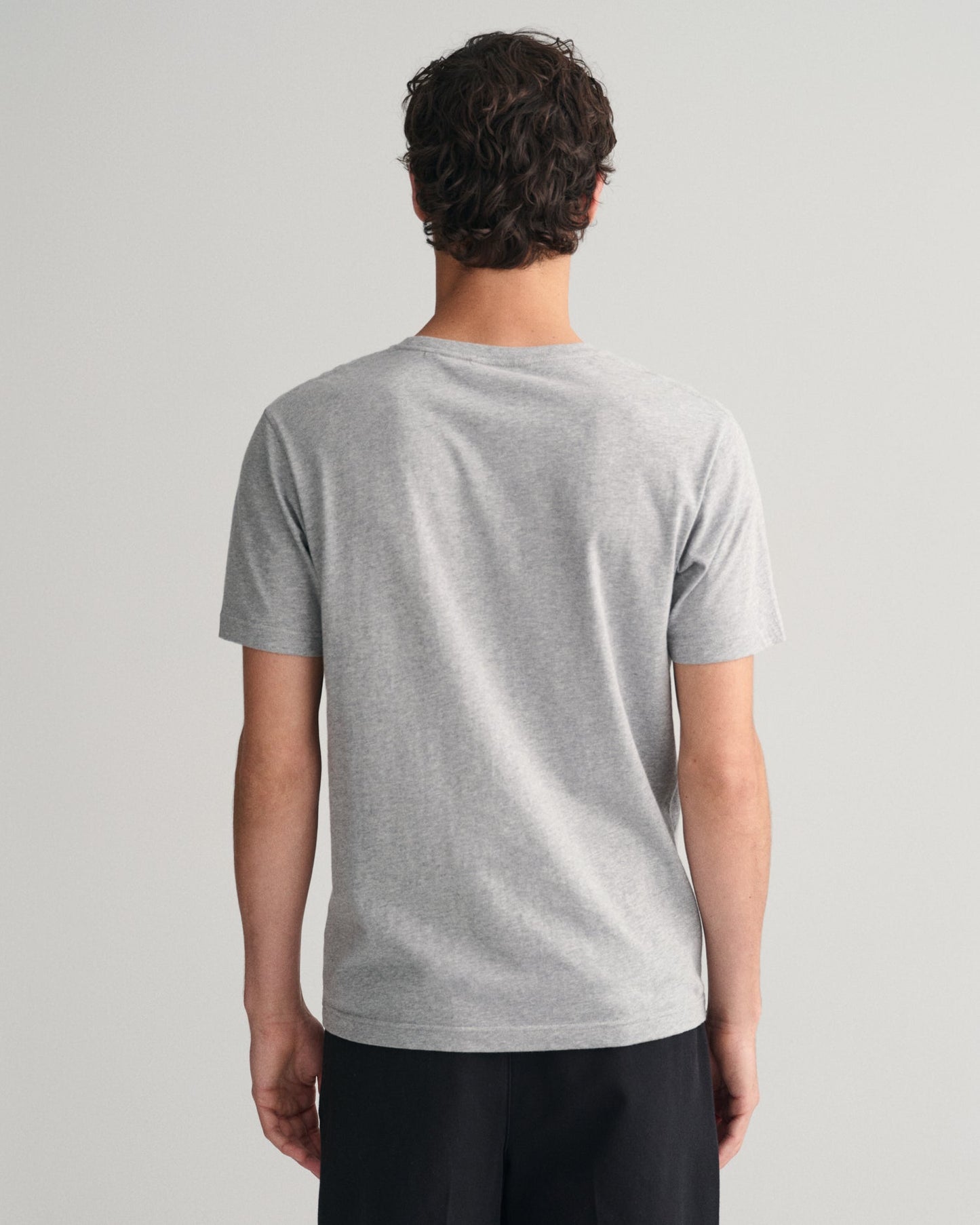 T-shirt brodé Archive Shield pour homme - Gris chiné 