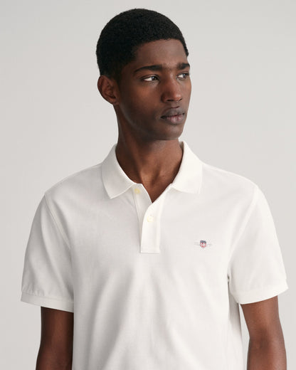 Polo piqué coupe standard pour homme - BLANC 