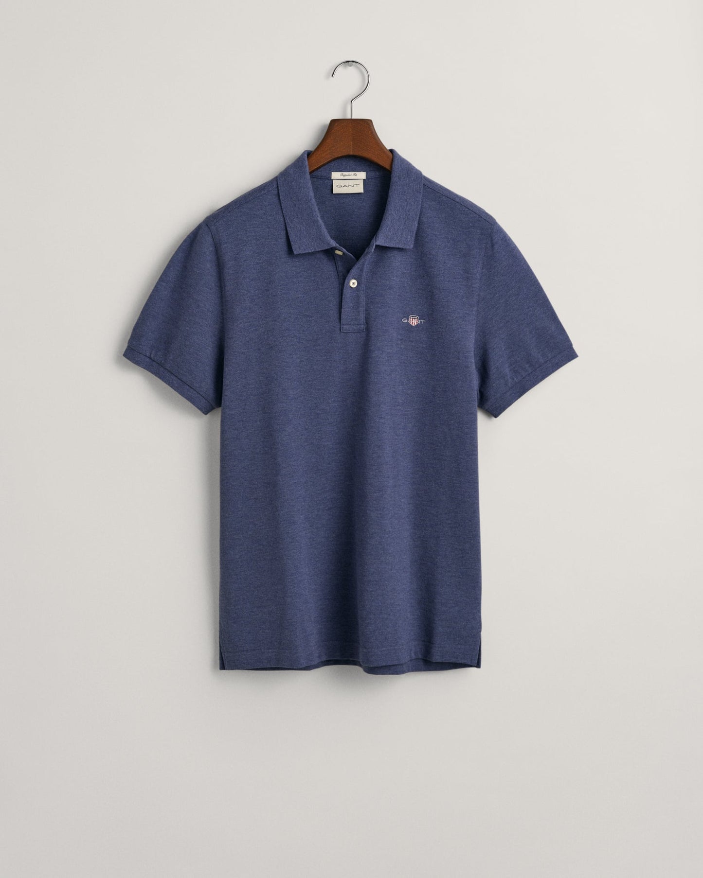 Polo Homme Regular Fit Shield En Piqué - DARK JEANSBLUE MELANGE 