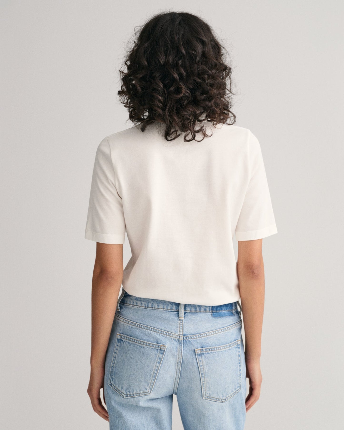 Damen Shield Piqué Poloshirt - EGGSHELL 