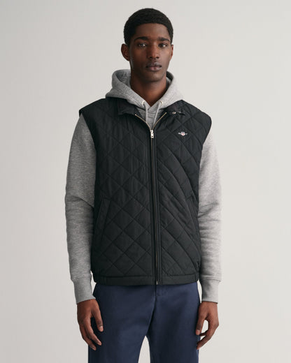 Gilet coupe-vent matelassé pour homme - NOIR 