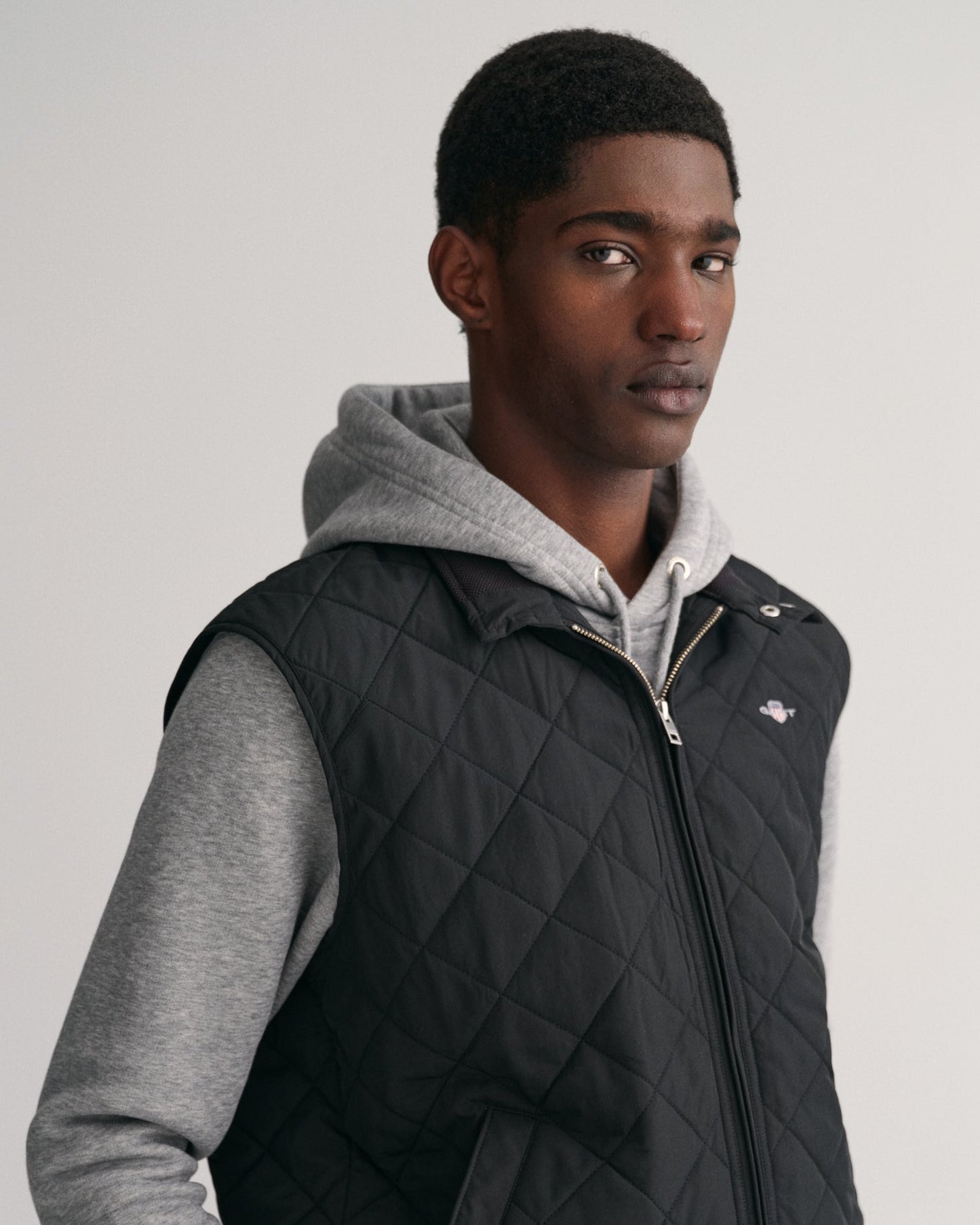 Gilet coupe-vent matelassé pour homme - NOIR 