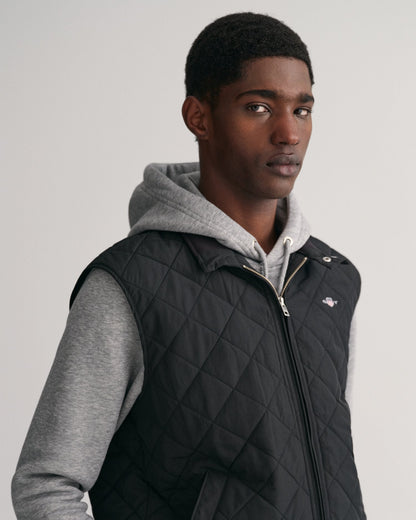 Gilet coupe-vent matelassé pour homme - NOIR 