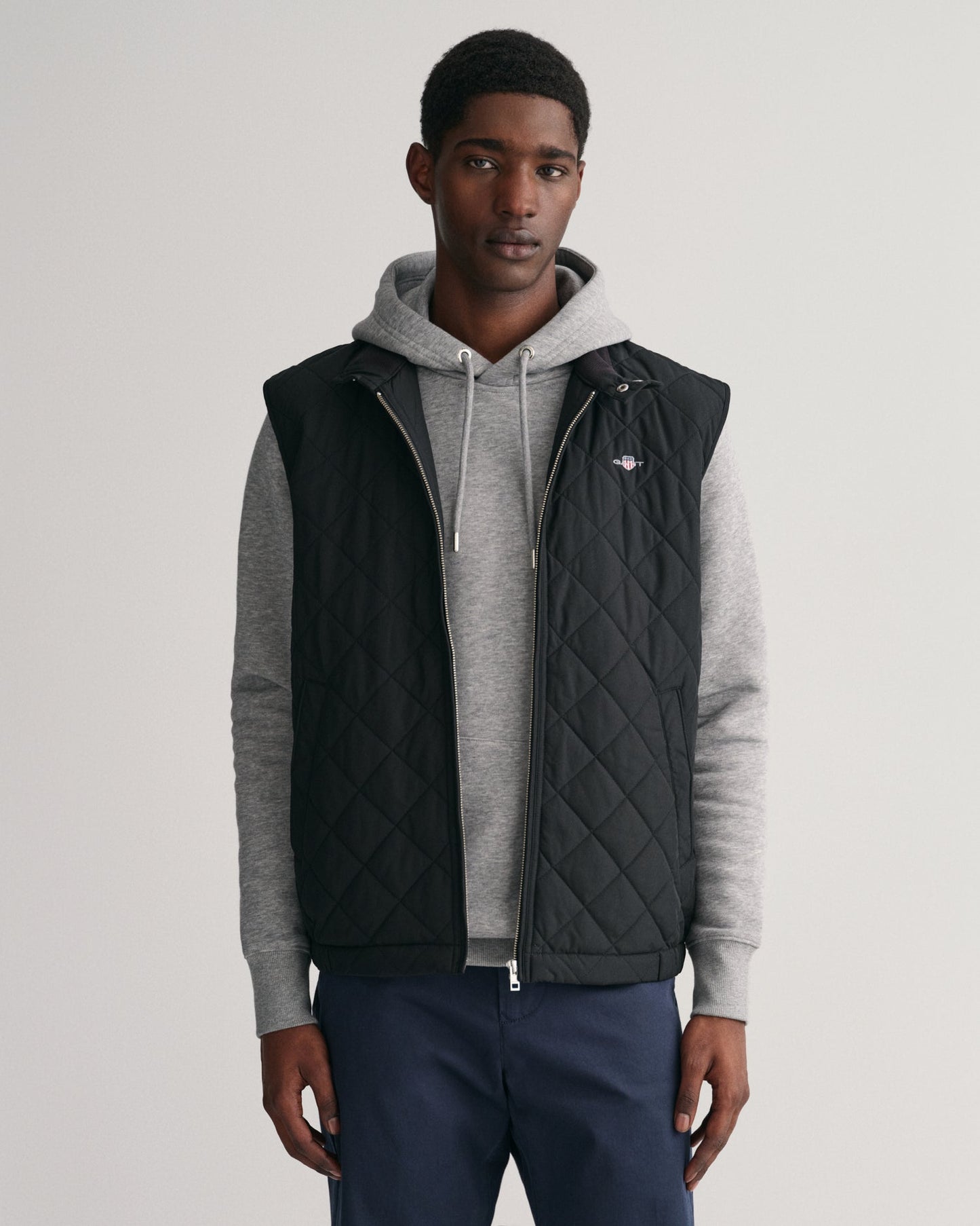 Gilet coupe-vent matelassé pour homme - NOIR 