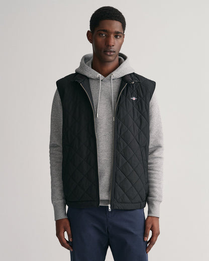 Gilet coupe-vent matelassé pour homme - NOIR 