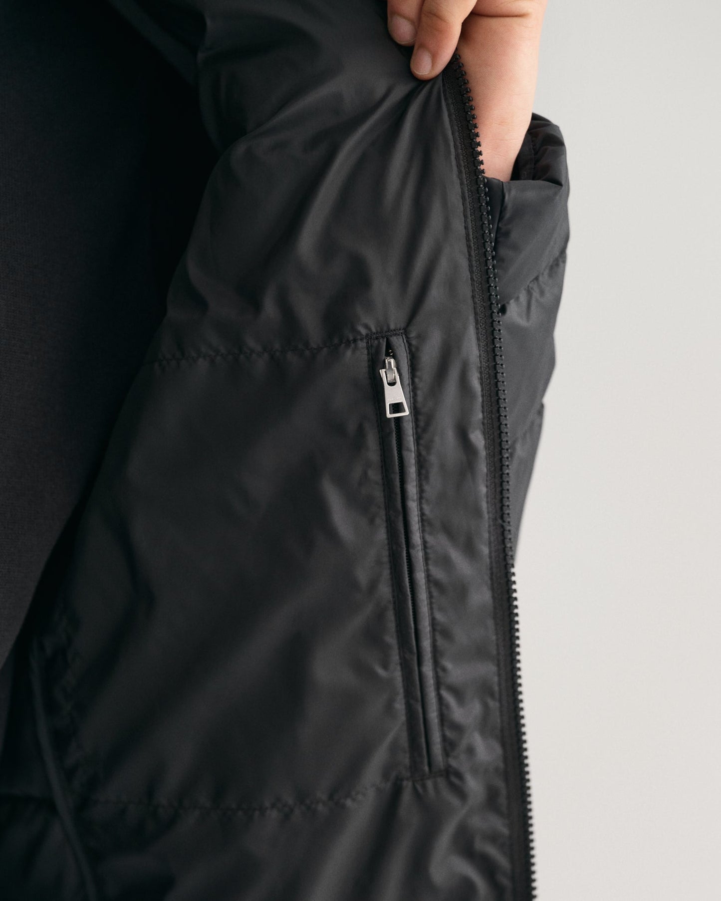 Doudoune légère à capuche pour homme - NOIR 