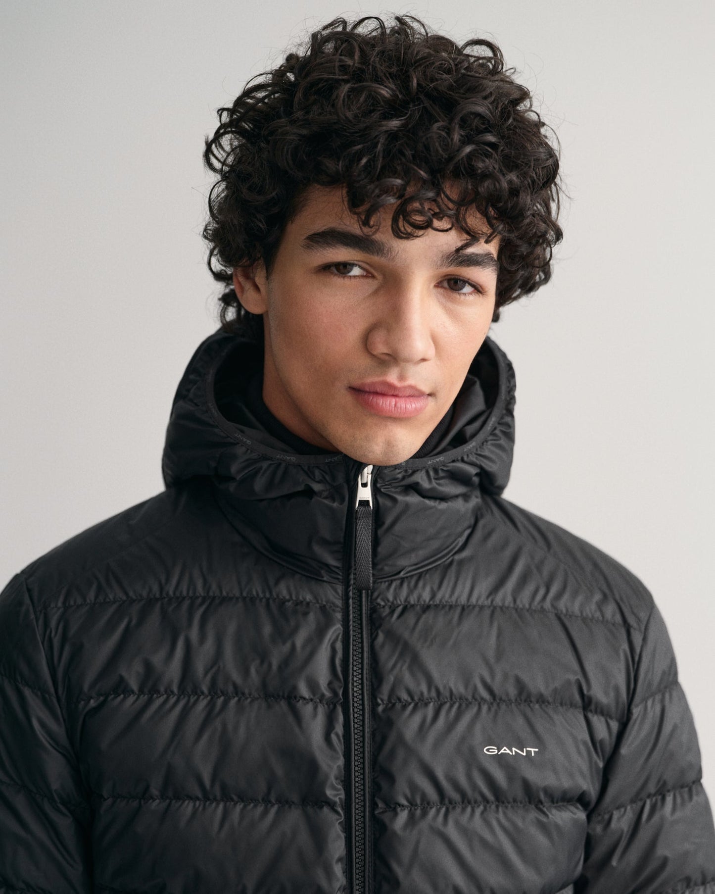 Doudoune légère à capuche pour homme - NOIR 