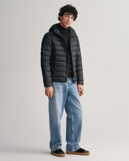 Doudoune légère à capuche pour homme - NOIR 