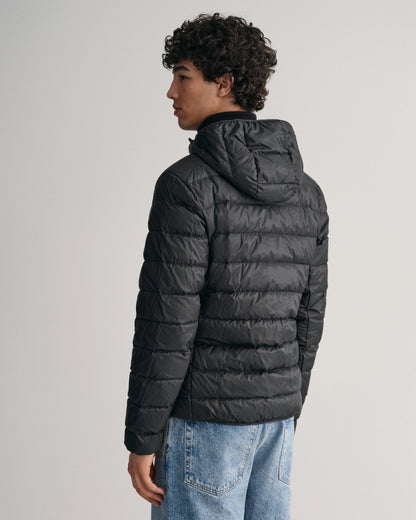 Doudoune légère à capuche pour homme - NOIR 