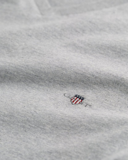 T-shirt slim col V pour homme - Gris chiné 