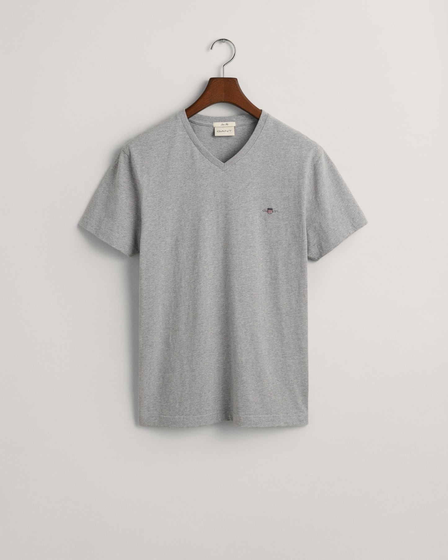 T-shirt slim col V pour homme - Gris chiné 