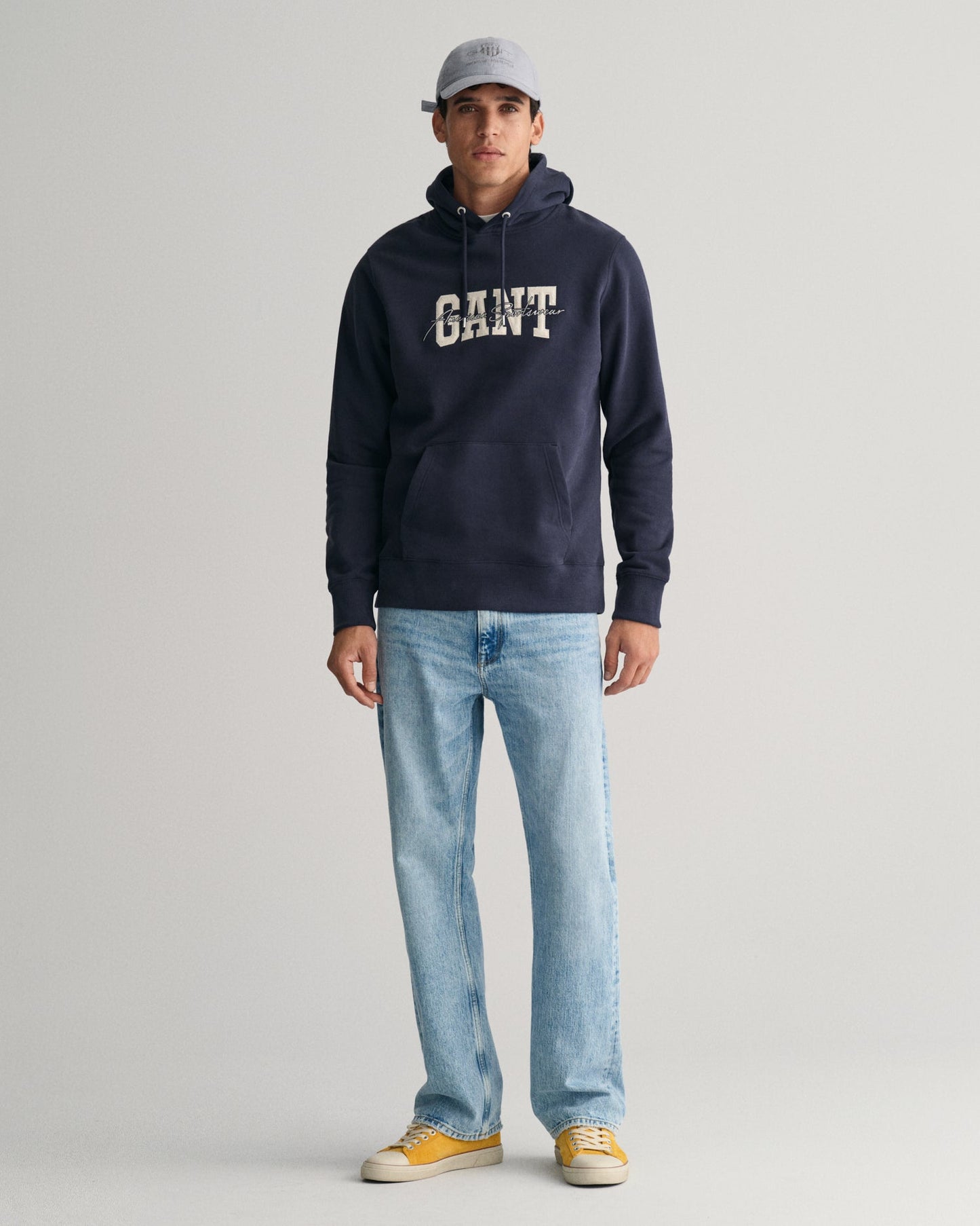 Sweat à capuche Arch Script pour homme - BLEU SOIR 