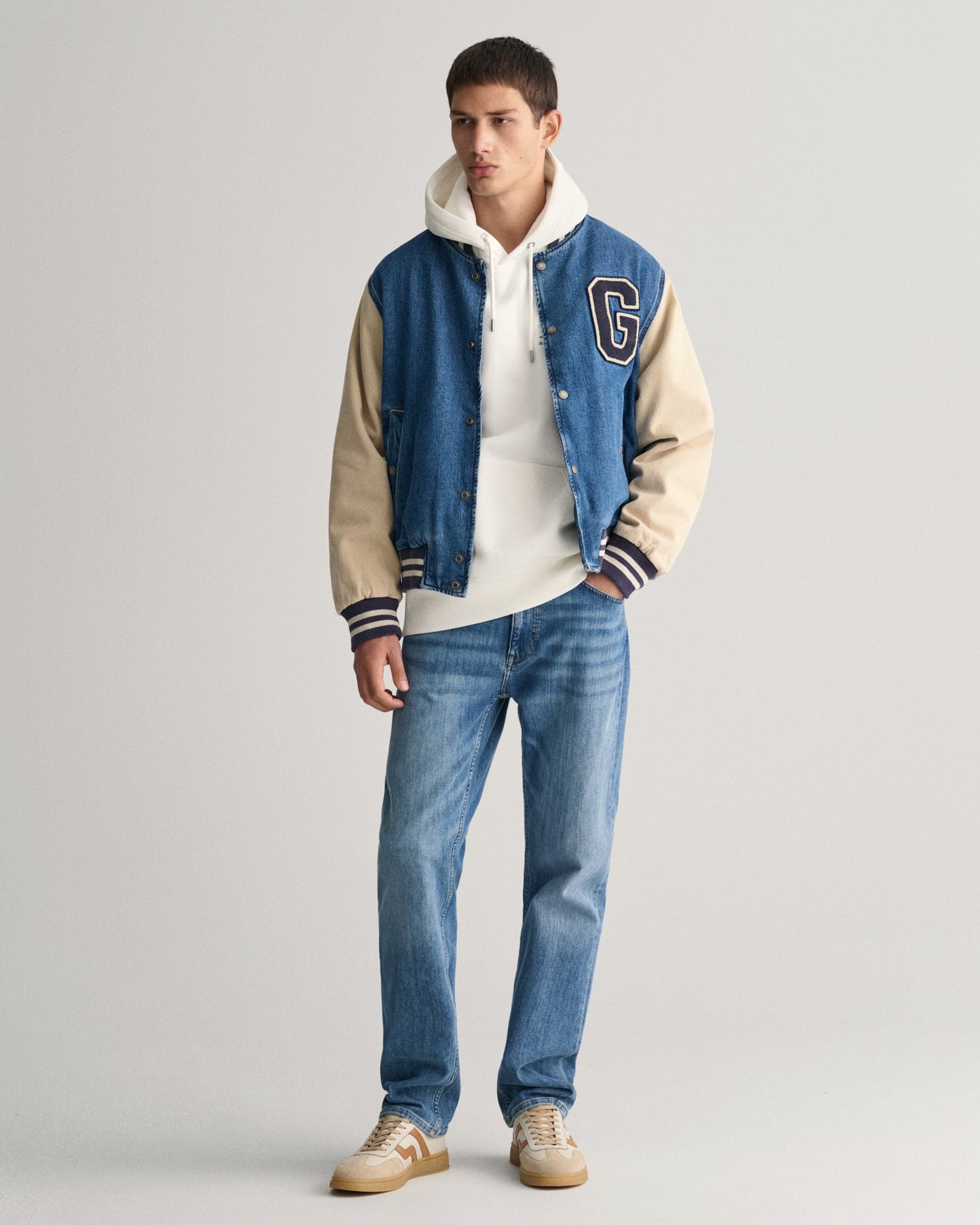Sweat à capuche Archive Shield pour homme de taille moyenne - Coquille d'œuf 