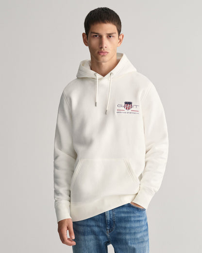 Sweat à capuche Archive Shield pour homme de taille moyenne - Coquille d'œuf 