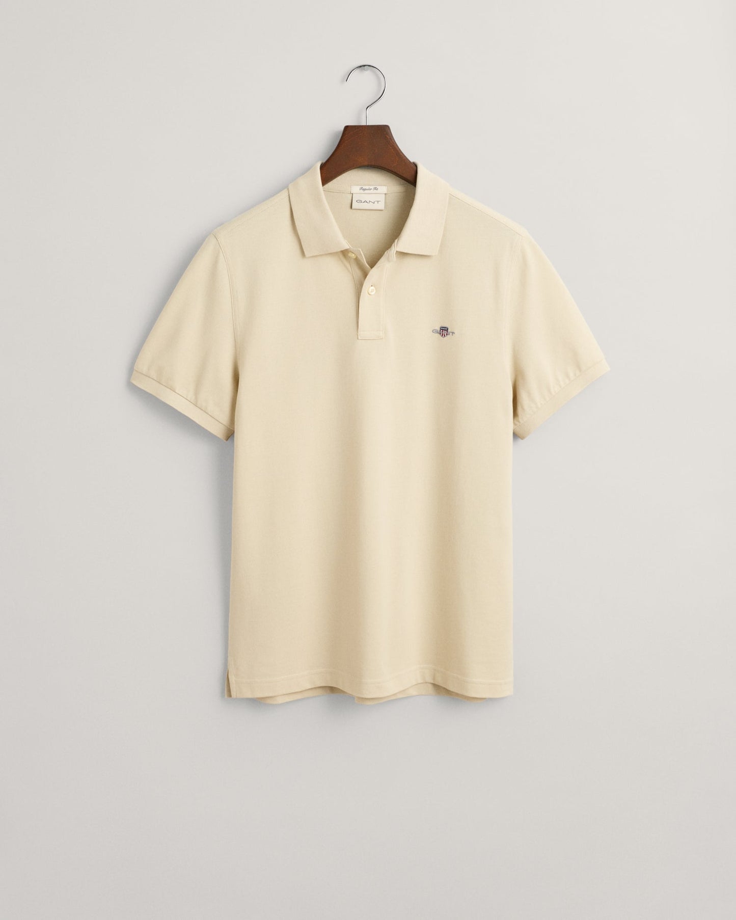 Polo piqué coupe standard pour homme - Beige soyeux 