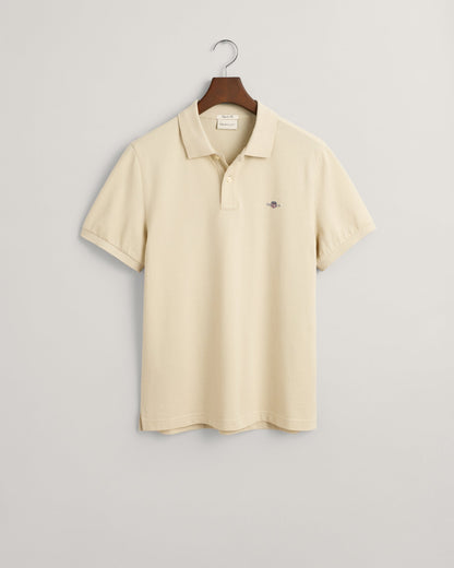 Polo piqué coupe standard pour homme - Beige soyeux 