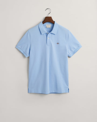 Polo piqué coupe standard pour homme - Bleu Capri 