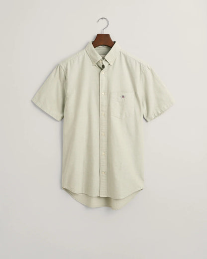 Chemise Oxford à manches courtes pour homme, coupe classique - MILKY MATCHA 