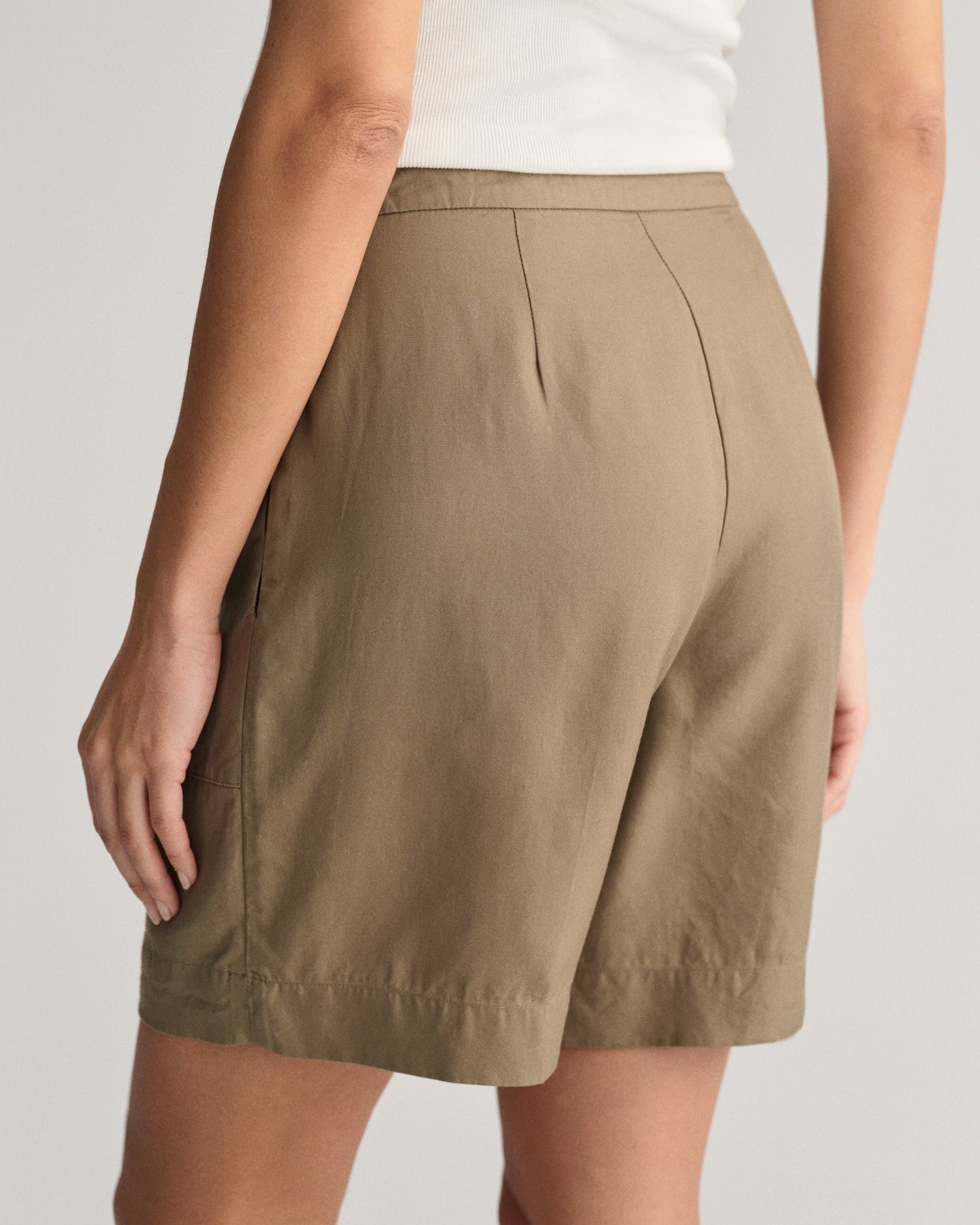 Short décontracté à taille nouée pour femme - ARGILE SÉCHÉE 
