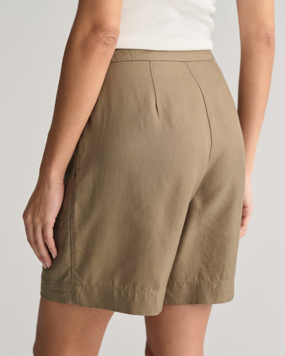 Short décontracté à taille nouée pour femme - ARGILE SÉCHÉE 