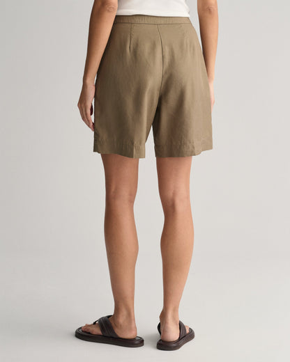 Short décontracté à taille nouée pour femme - ARGILE SÉCHÉE 