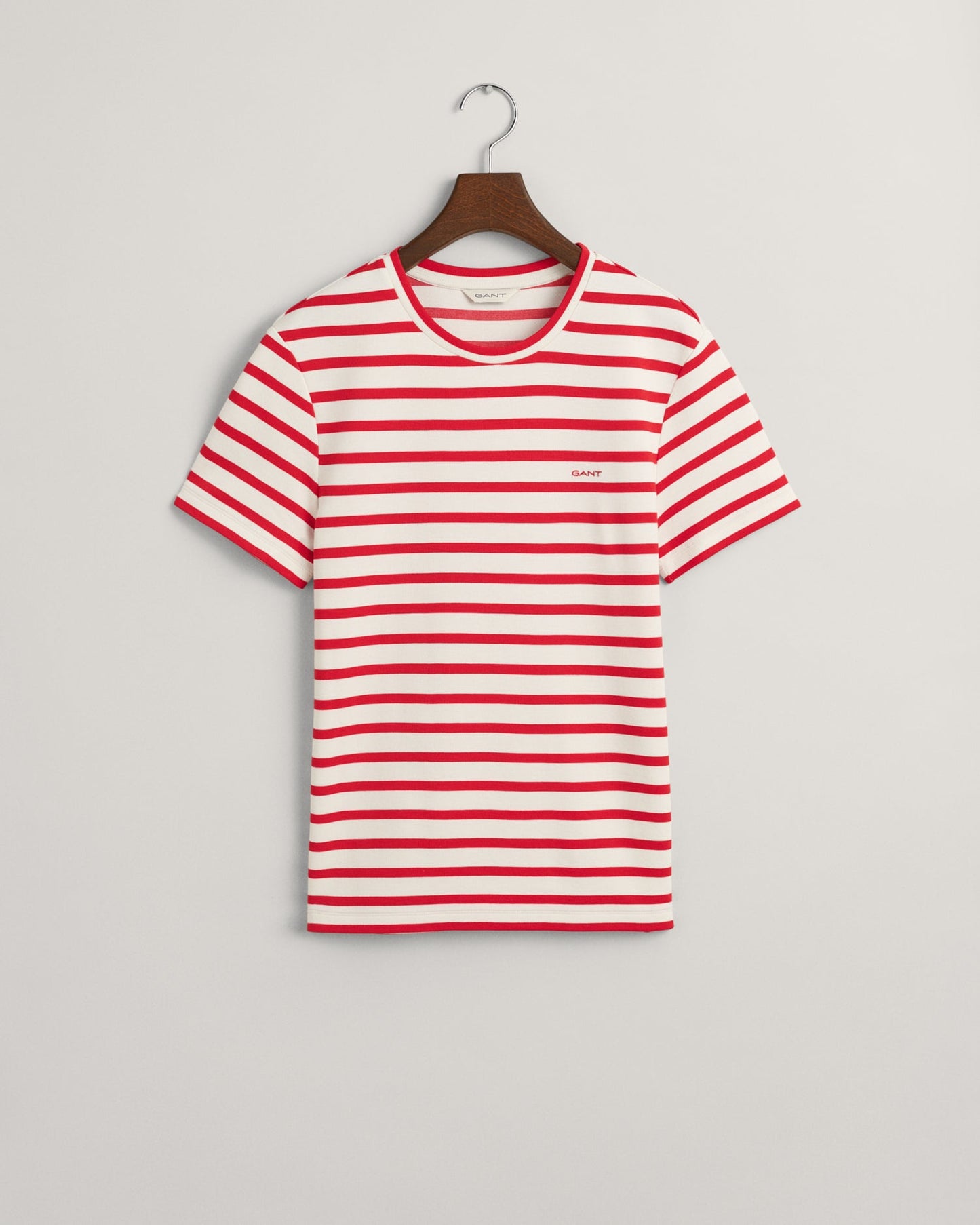 Gestreiftes T-Shirt für Damen - HELLROT 