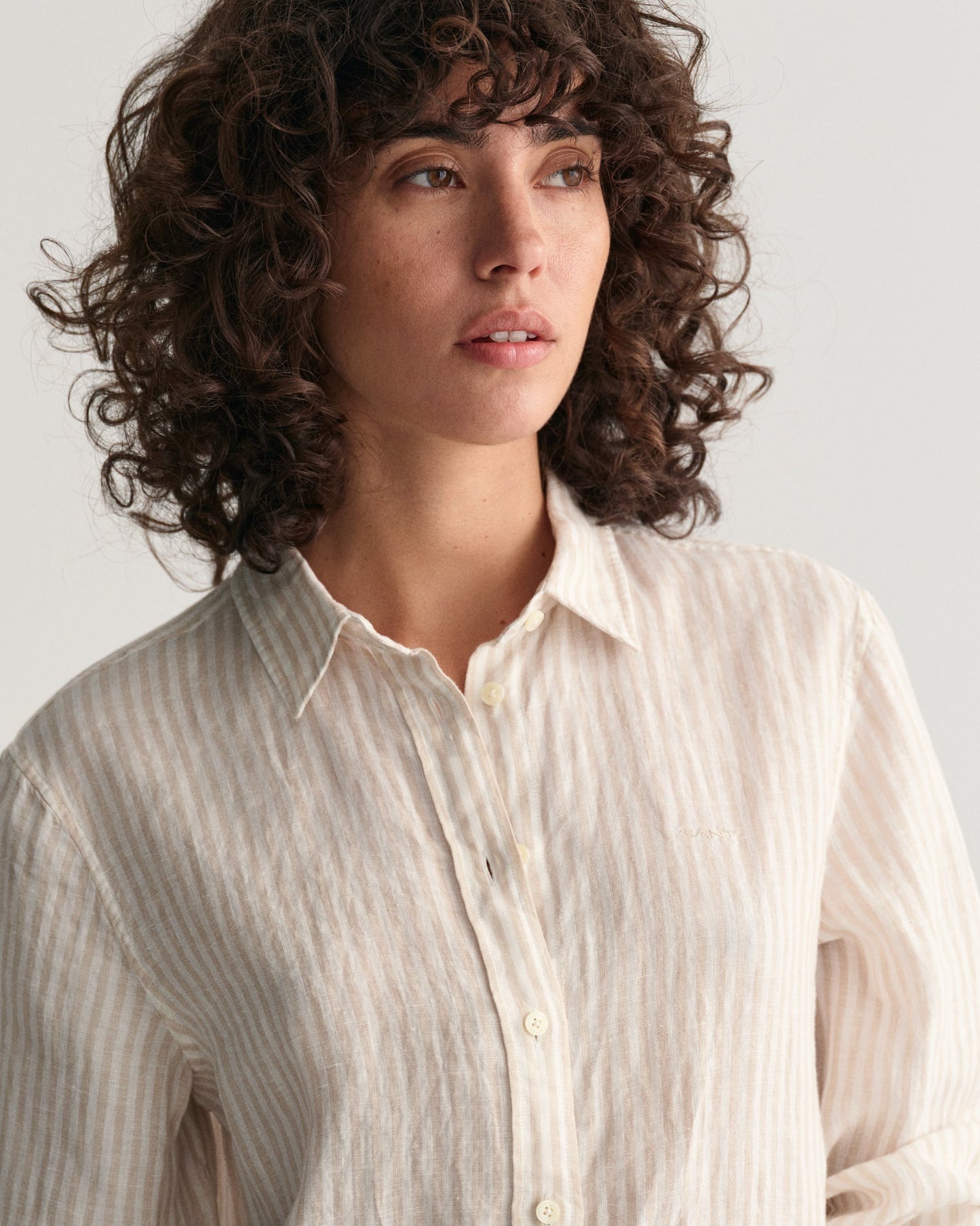 Gestreiftes Leinenhemd für Damen im Regular Fit - DRY SAND 