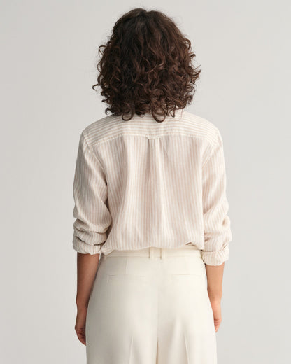 Gestreiftes Leinenhemd für Damen im Regular Fit - DRY SAND 
