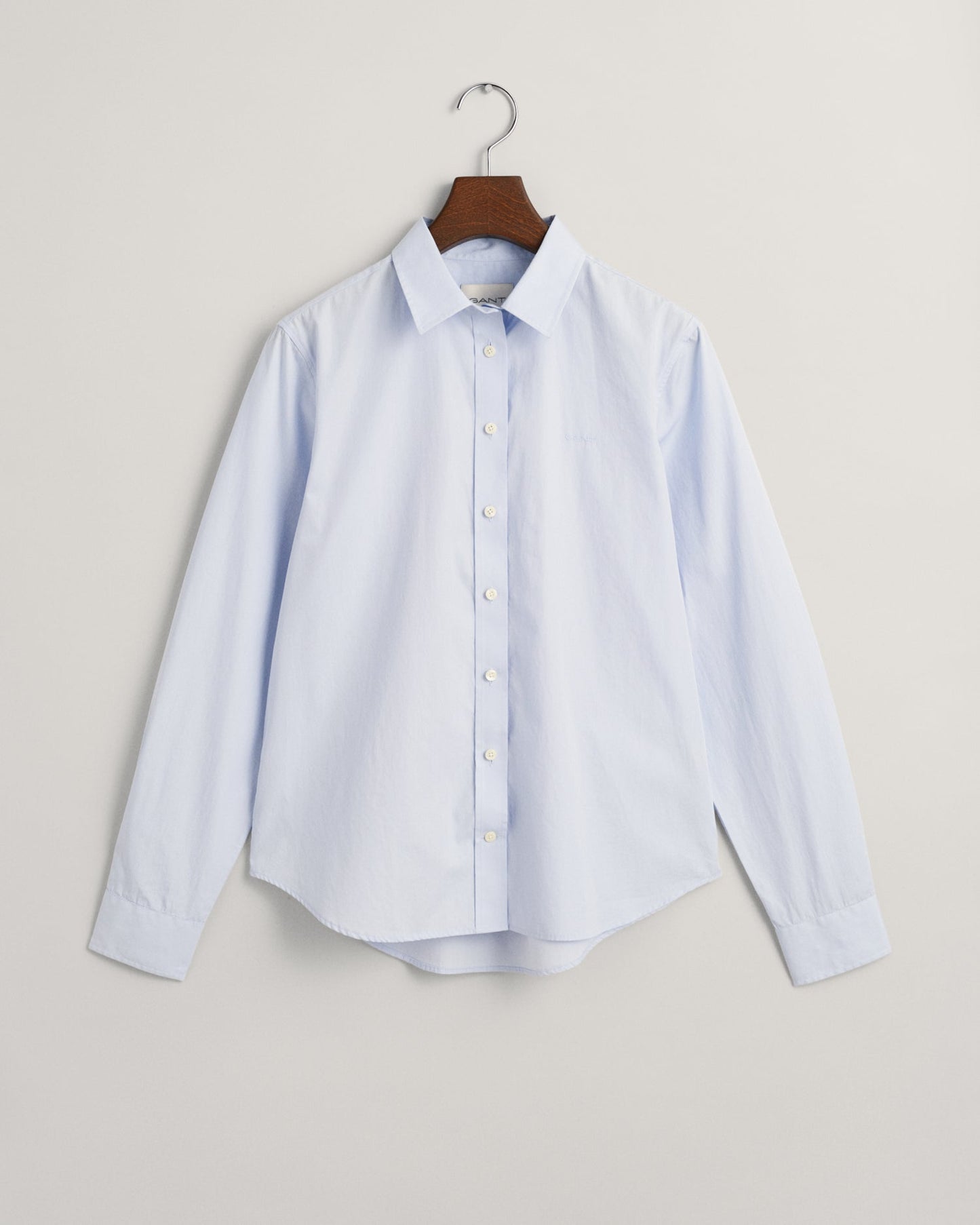 Chemise en popeline coupe classique pour femme - BLEU CLAIR 