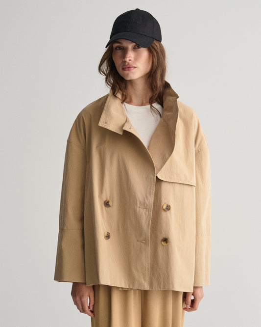 Trench mi-long pour femme - KAKI FONCÉ 
