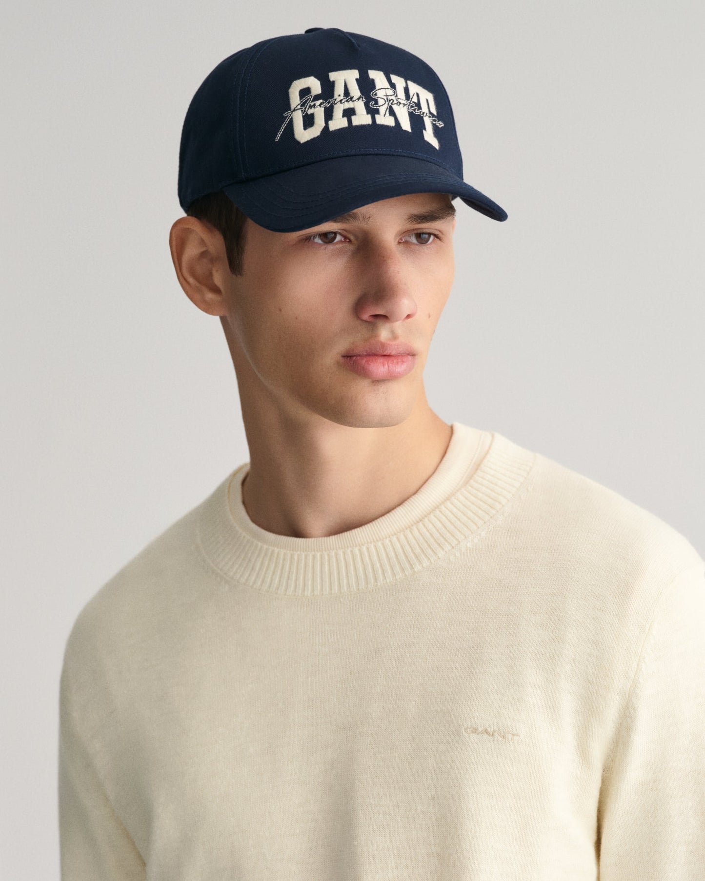 Casquette en sergé de coton pour homme avec inscription Arch - BLEU SOIR 
