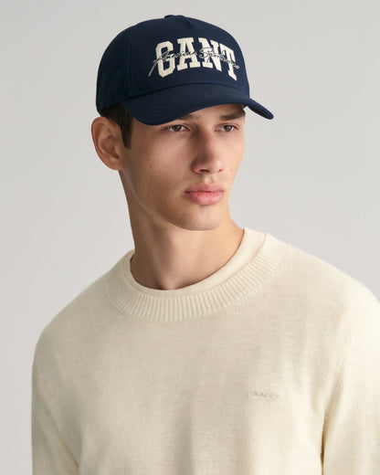 Casquette en sergé de coton pour homme avec inscription Arch - BLEU SOIR 