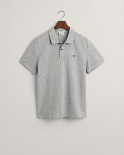 Polo piqué coupe standard pour homme - Gris chiné 
