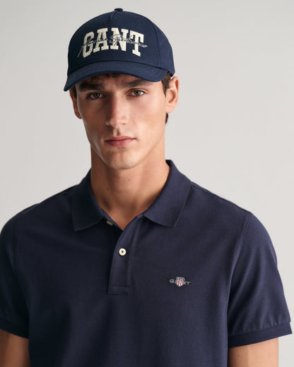 Polo piqué coupe standard pour homme - Bleu soir 