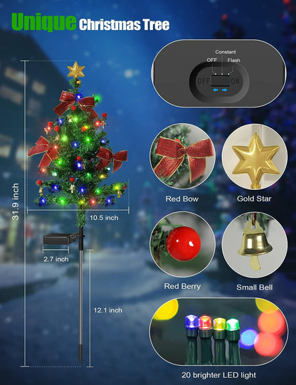 🎄Chikalabs Garden Holiday Decorations Solar Christmas Tree Lights