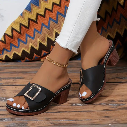 Women's Solid Color Stylish Sandals