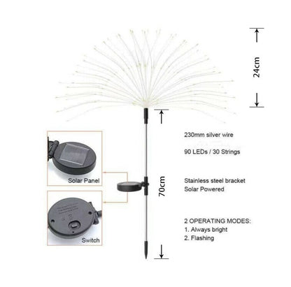 🎁Chikalabs Waterproof Solar Garden Fireworks Lighting Lamp