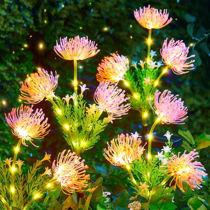 🌷Chikalabs Garden Pink Solar Flower Lights - 4 Pack LED Outdoor Garden Lights